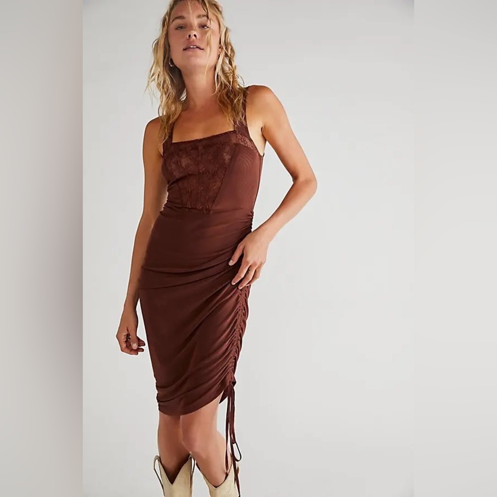 Free People Corset is Convertible Mesh Bodycon Dress size M